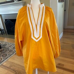 Tory Burch Cotton Tunic Women’s Boho Relaxed Blouse Top